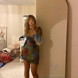 Urban butterfly mini dress